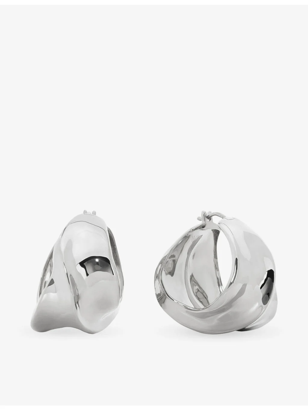 Nomade Bold Medium Sterling-Silver Hoops - 1