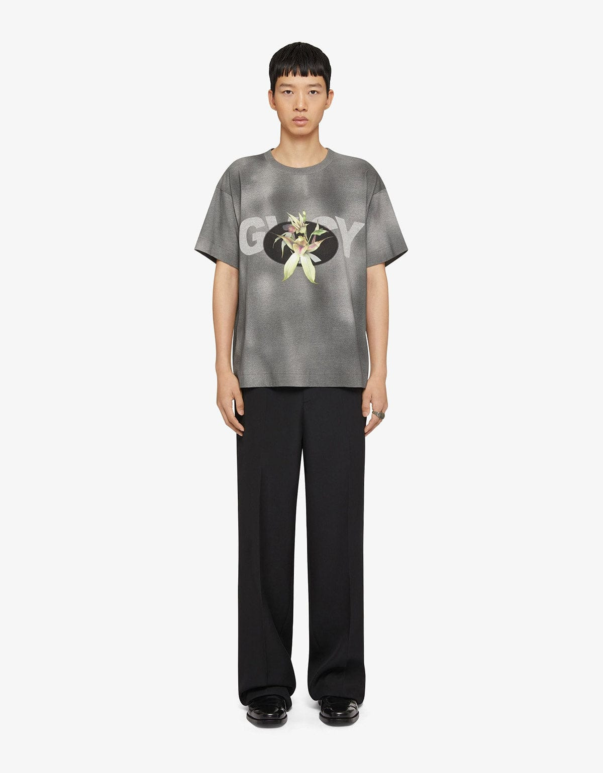 Givenchy Black GVCY Flower Print T-Shirt - 2