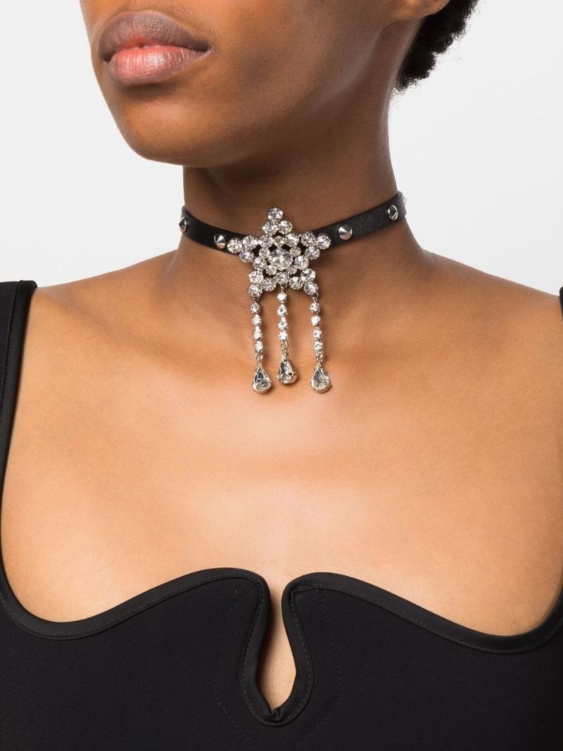 crystal-embellished star choker - 2