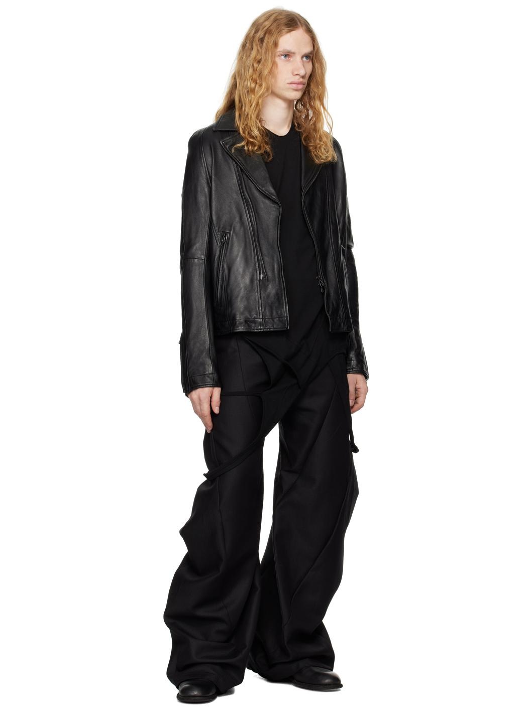 Black Edge Curved Trousers - 4