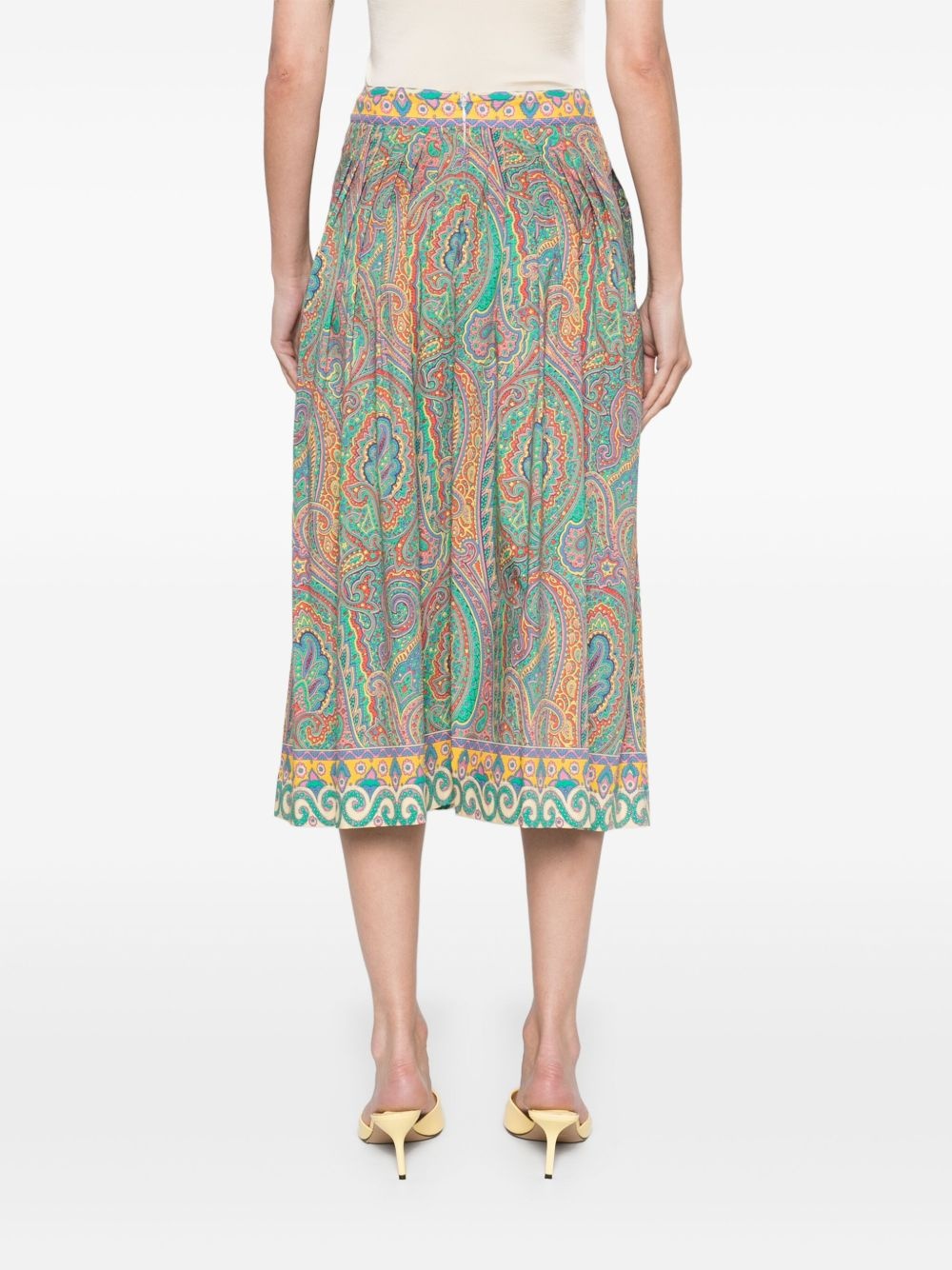 paisley-print midi skirt - 4