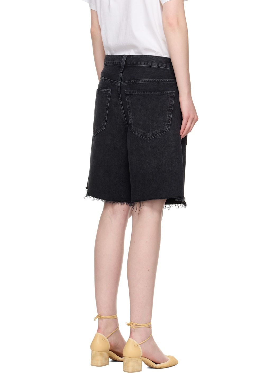 Black Indra Denim Shorts - 3