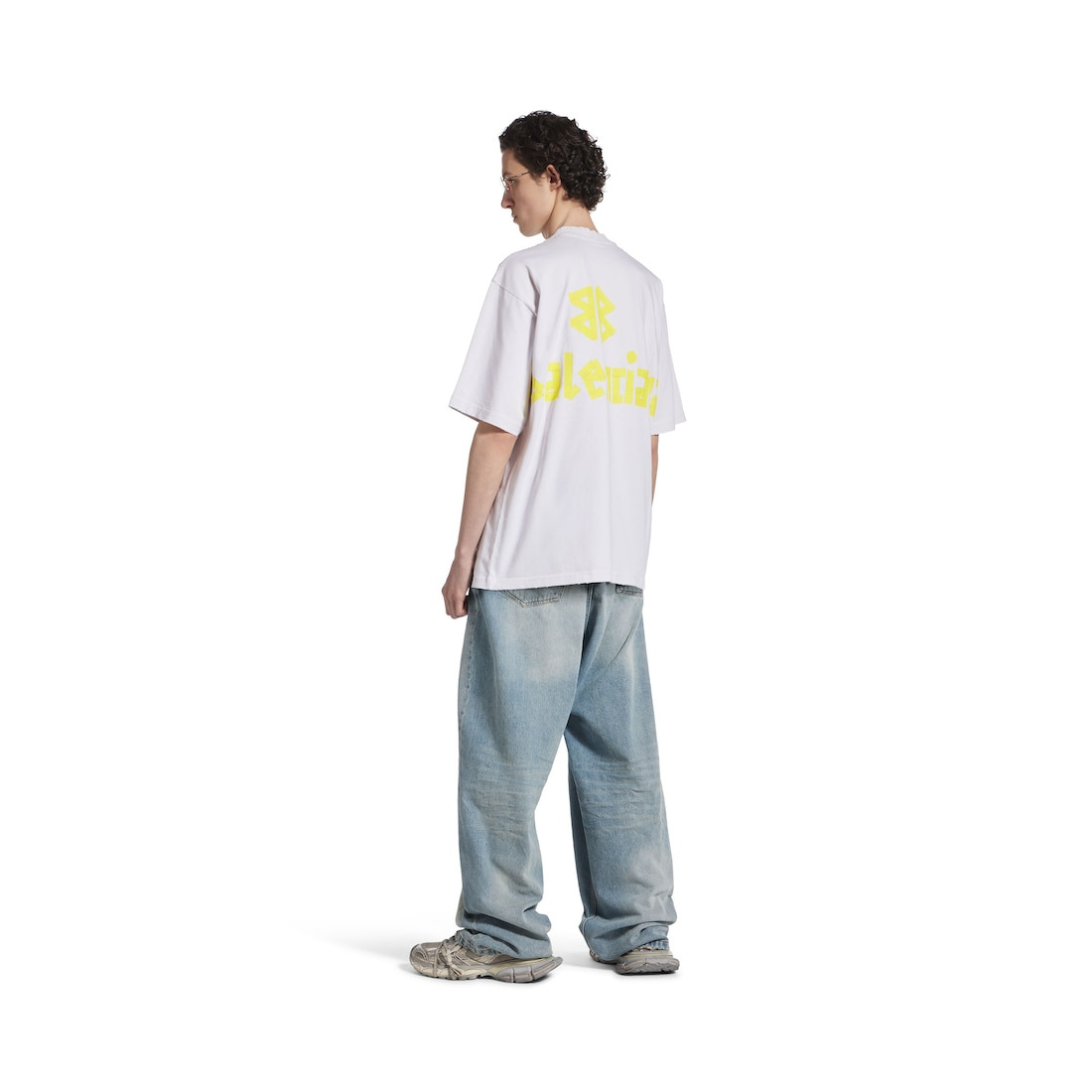 Tape Type T-shirt Medium Fit in White - 3