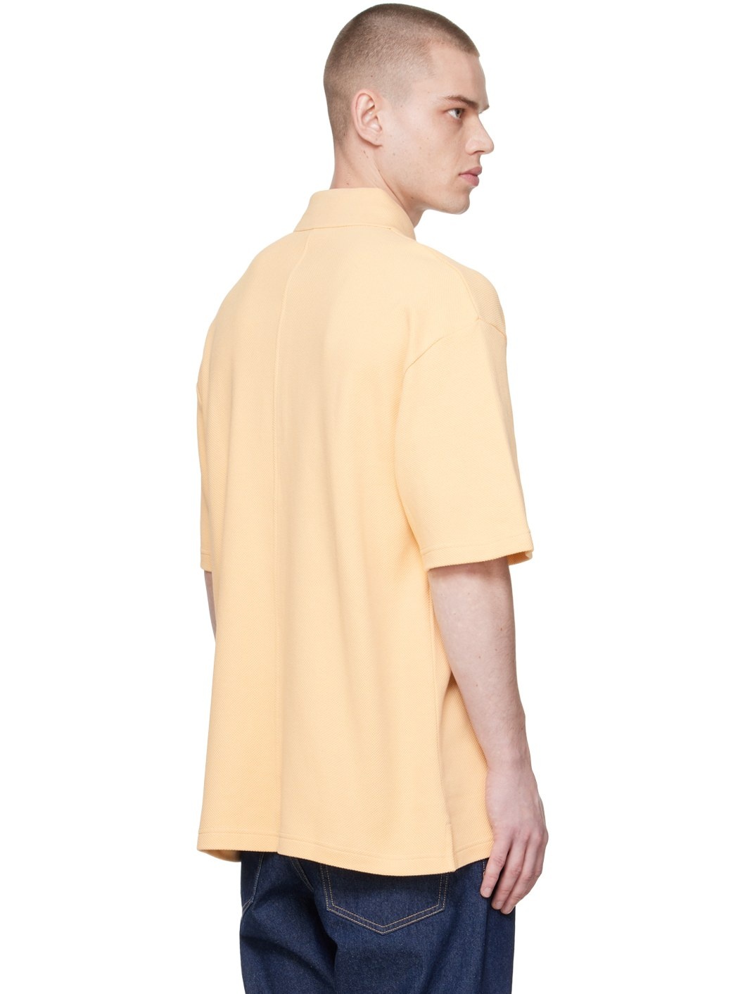 Beige Textured Polo - 3