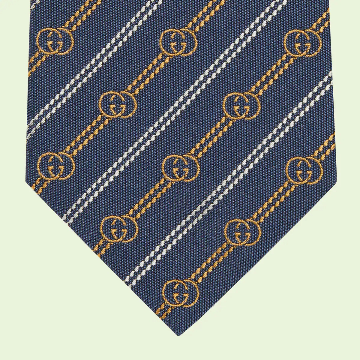 Interlocking G silk jacquard tie - 4