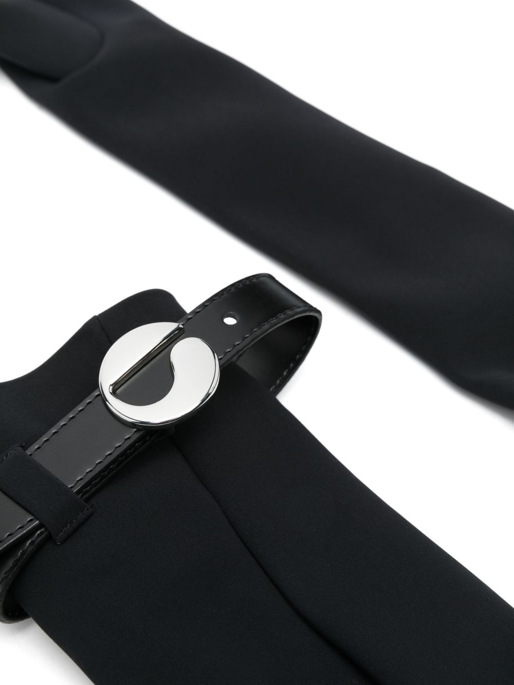 logo-belted jersey gloves - 2