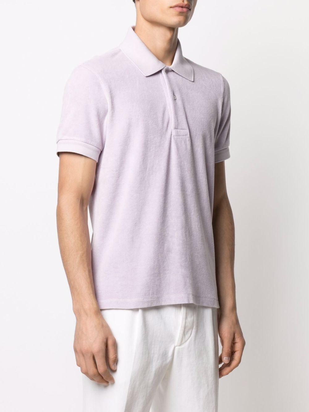 towelling polo shirt - 3