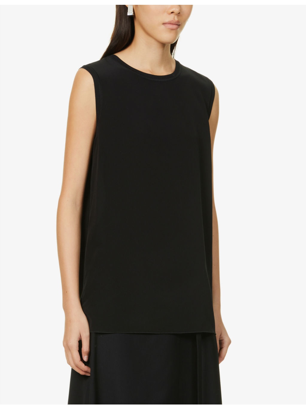 Sleeveless silk blouse - 3