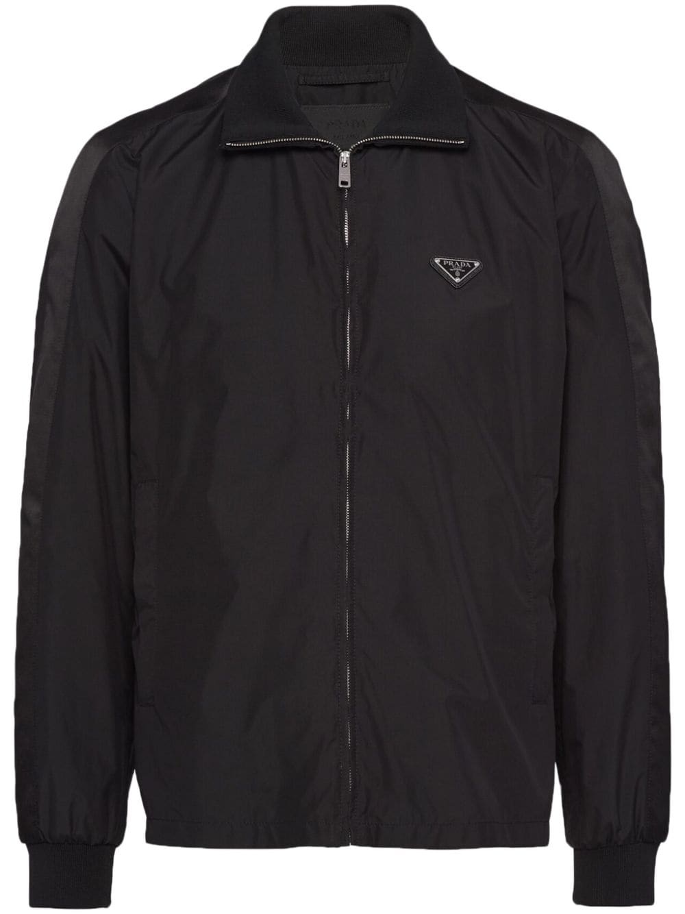 triangle-logo silk jacket - 1