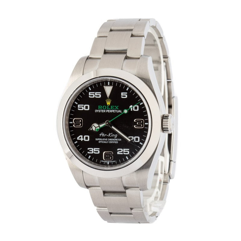 Pre-owned Rolex Air-King Ref 116900 Black Arabic Dial - 2