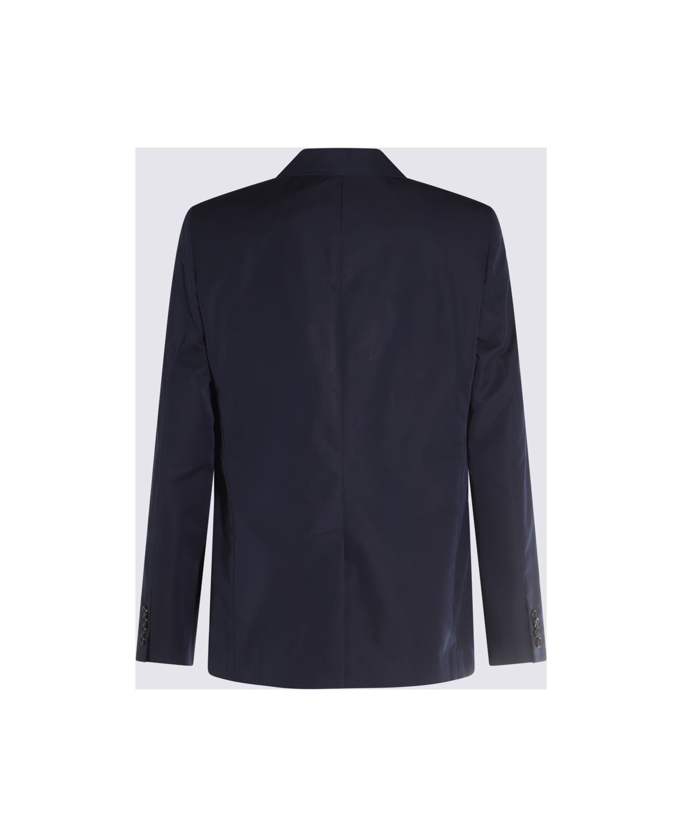 Navy Blue Cotton Blazer - 2