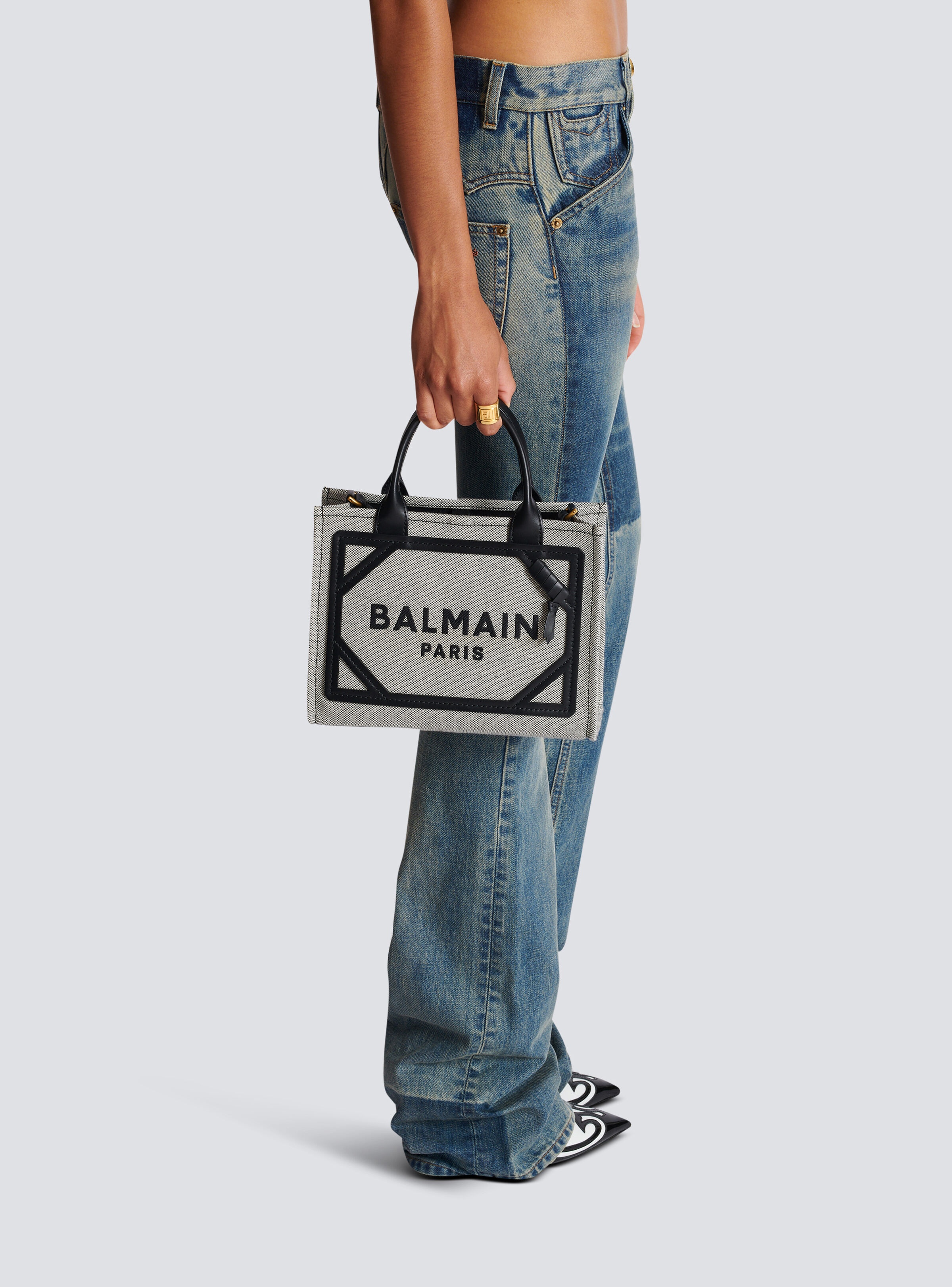B-Army canvas and leather tote - 8
