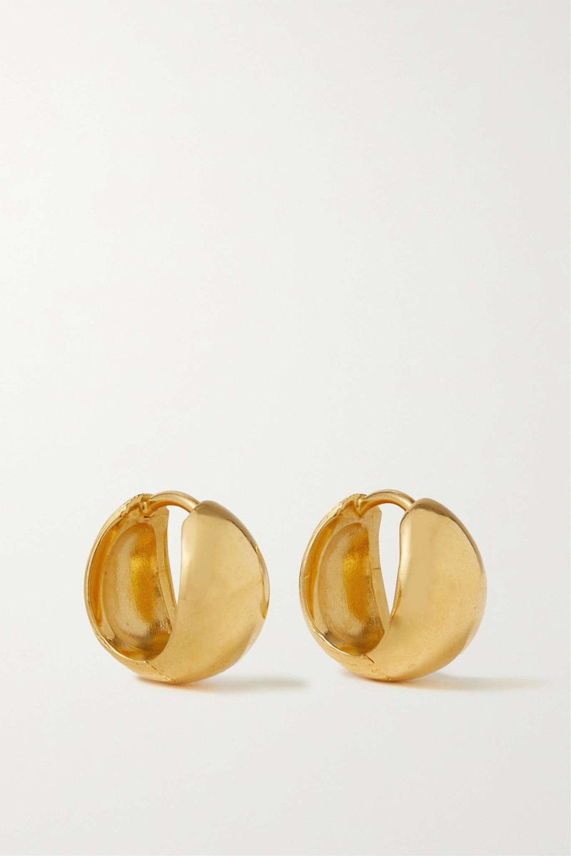 Reversible gold-tone hoop earrings 3
