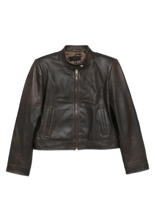 Nico Jacket in Distressed Brown - 1