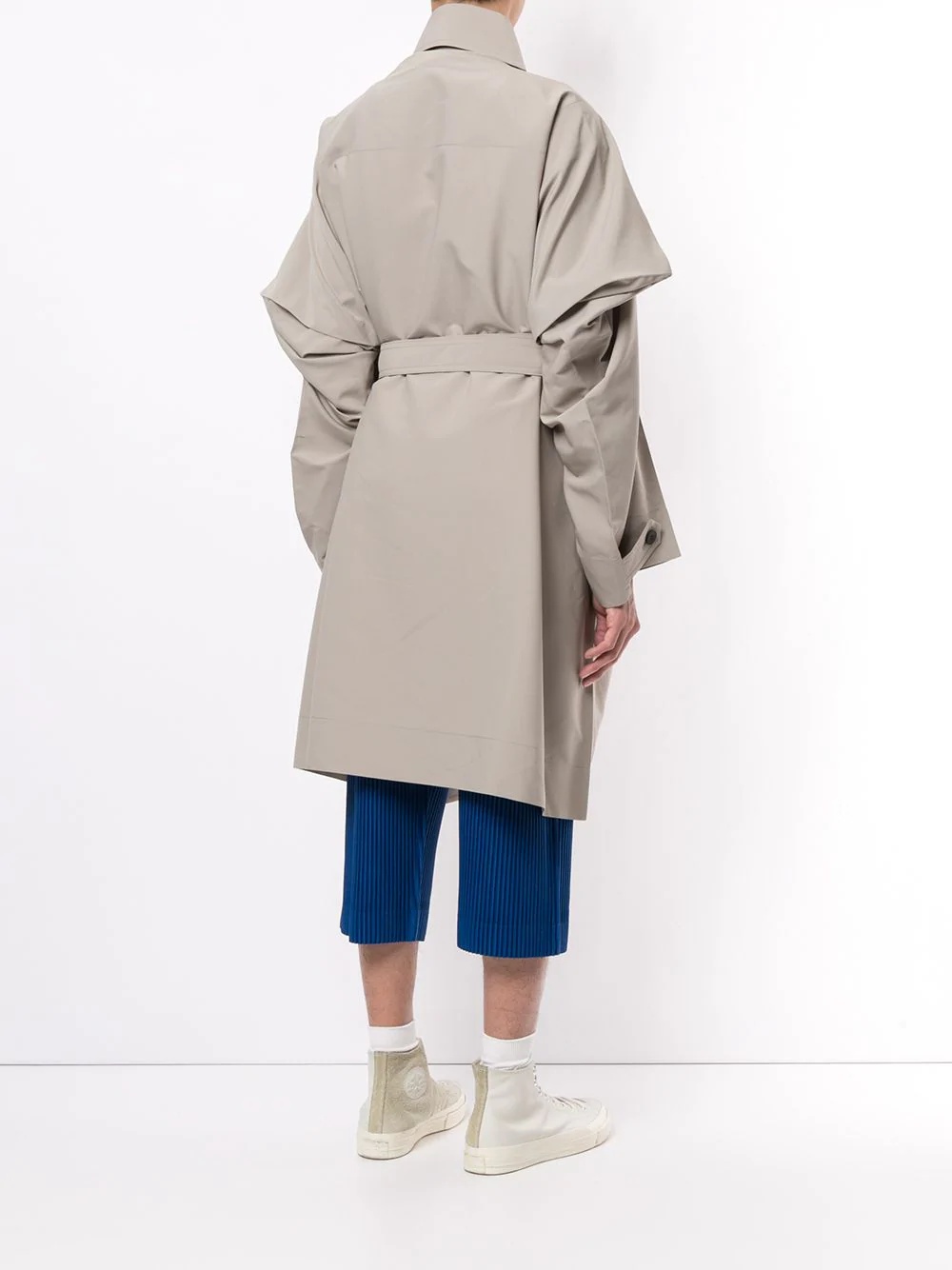 A-Poc double breasted trench coat - 4