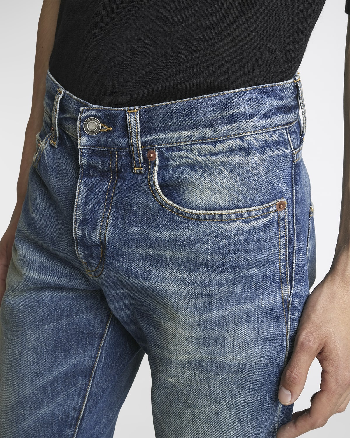 Men's Slim-Fit Faded Jeans - 5