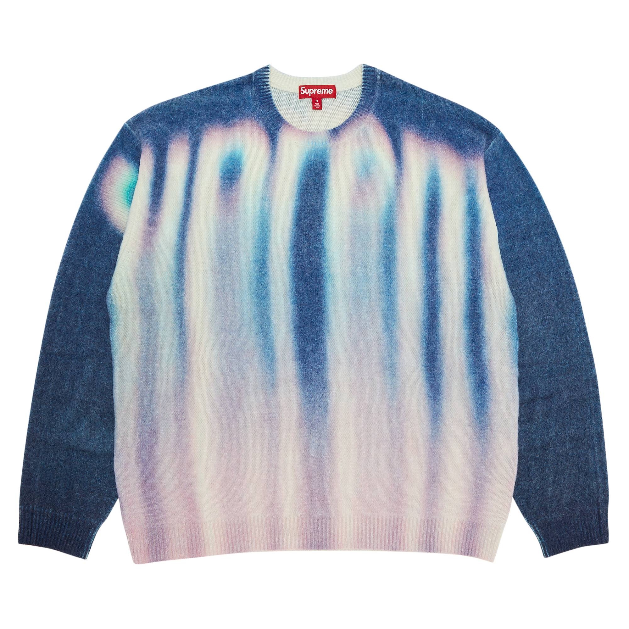 Supreme Blurred Logo Sweater M Blue-