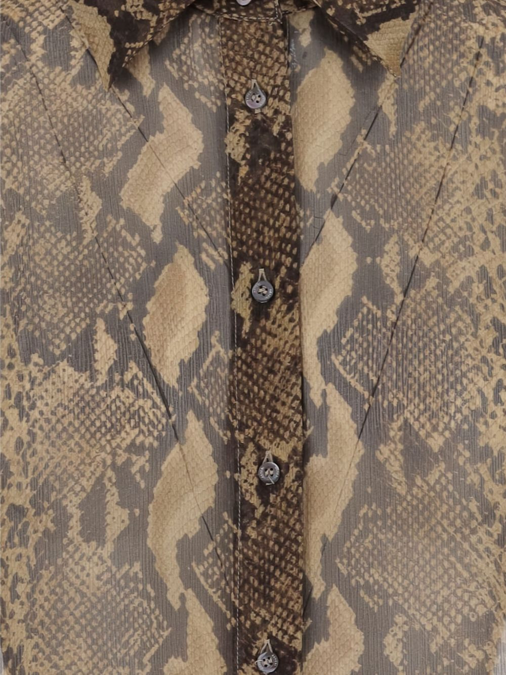 python-print buttoned shirt - 3