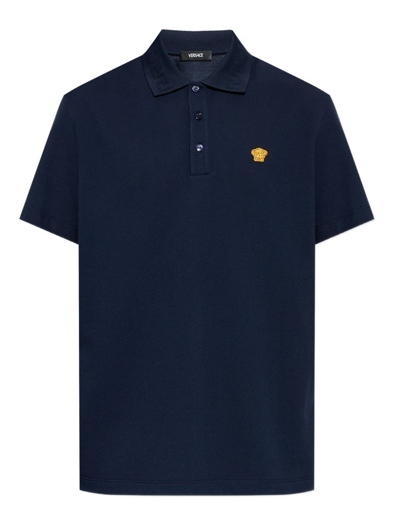 Medusa Head-appliqué polo shirt 1