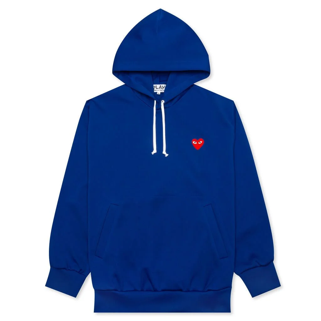 COMME DES GARCONS PLAY WOMEN'S HOODIE - BLUE - 1