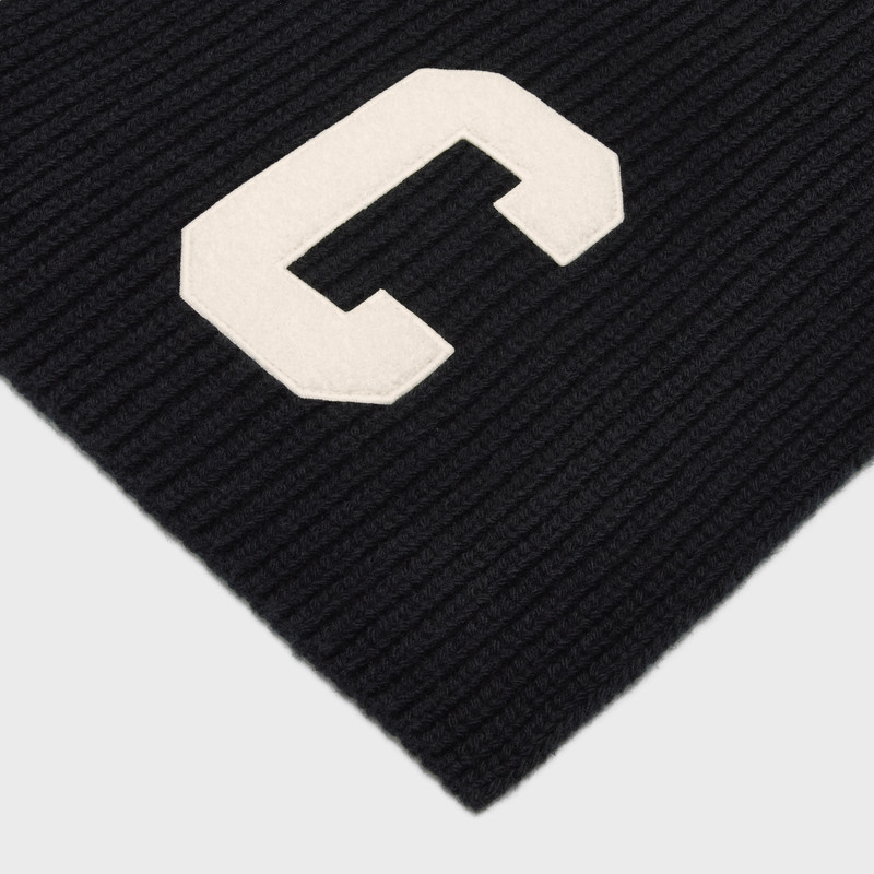 CELINE INITIAL SCARF in ribbed wool outlook