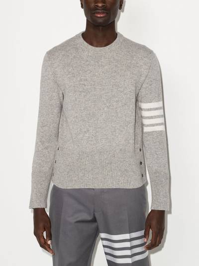 Thom Browne 4-Bar crew neck jumper outlook