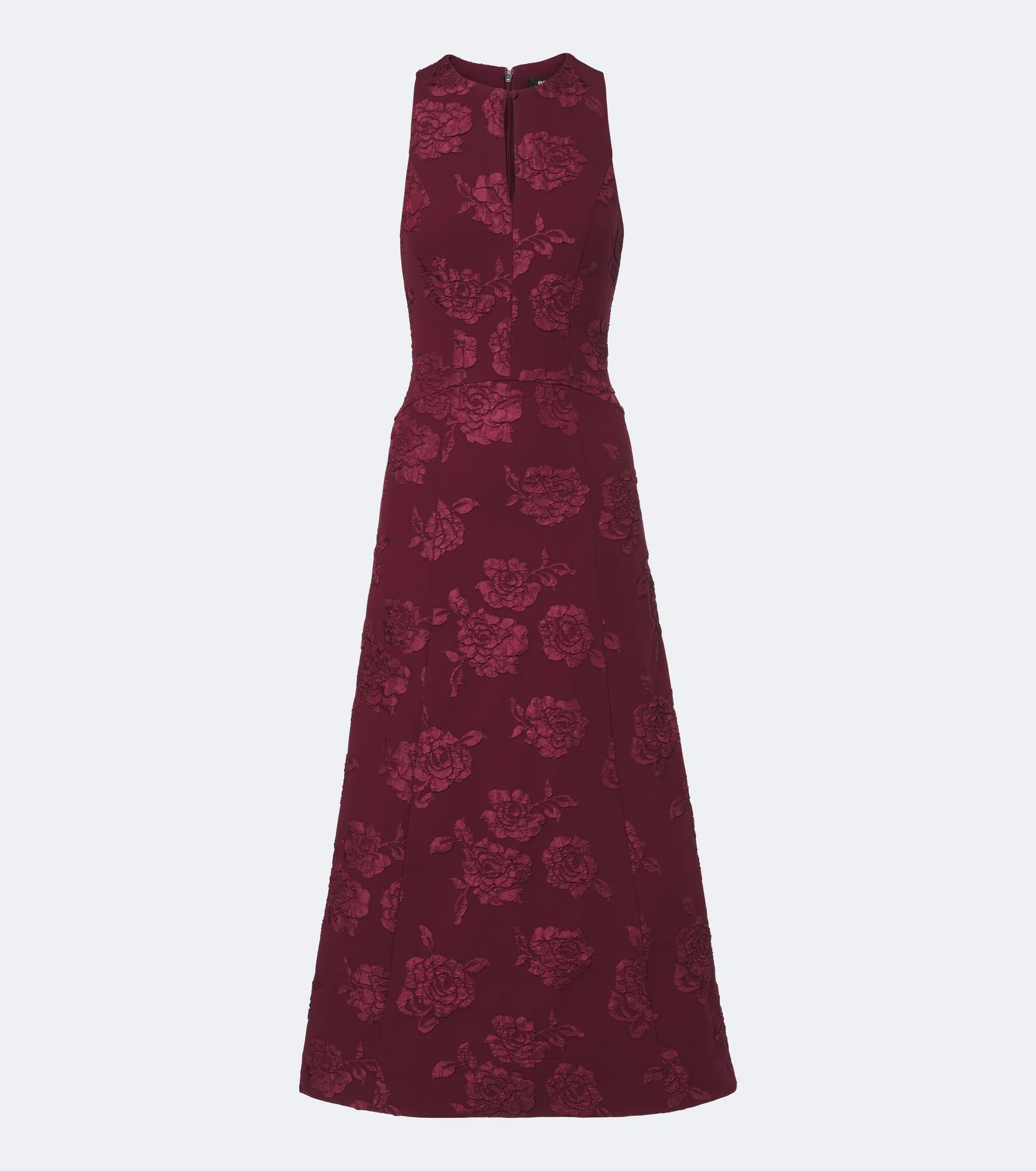 Floral jacquard midi dress - 1