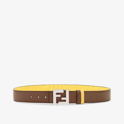 FENDI Brown leather belt outlook