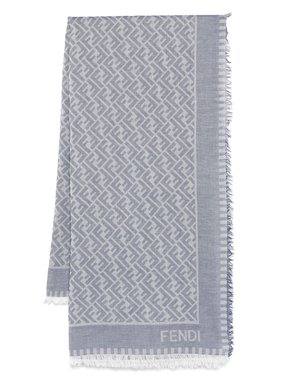 FF-motif cotton scarf - 1
