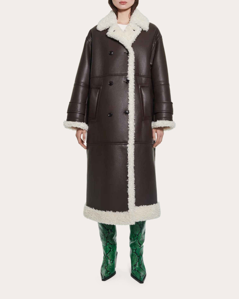 STAND STUDIO Hayley Faux-Leather Coat outlook