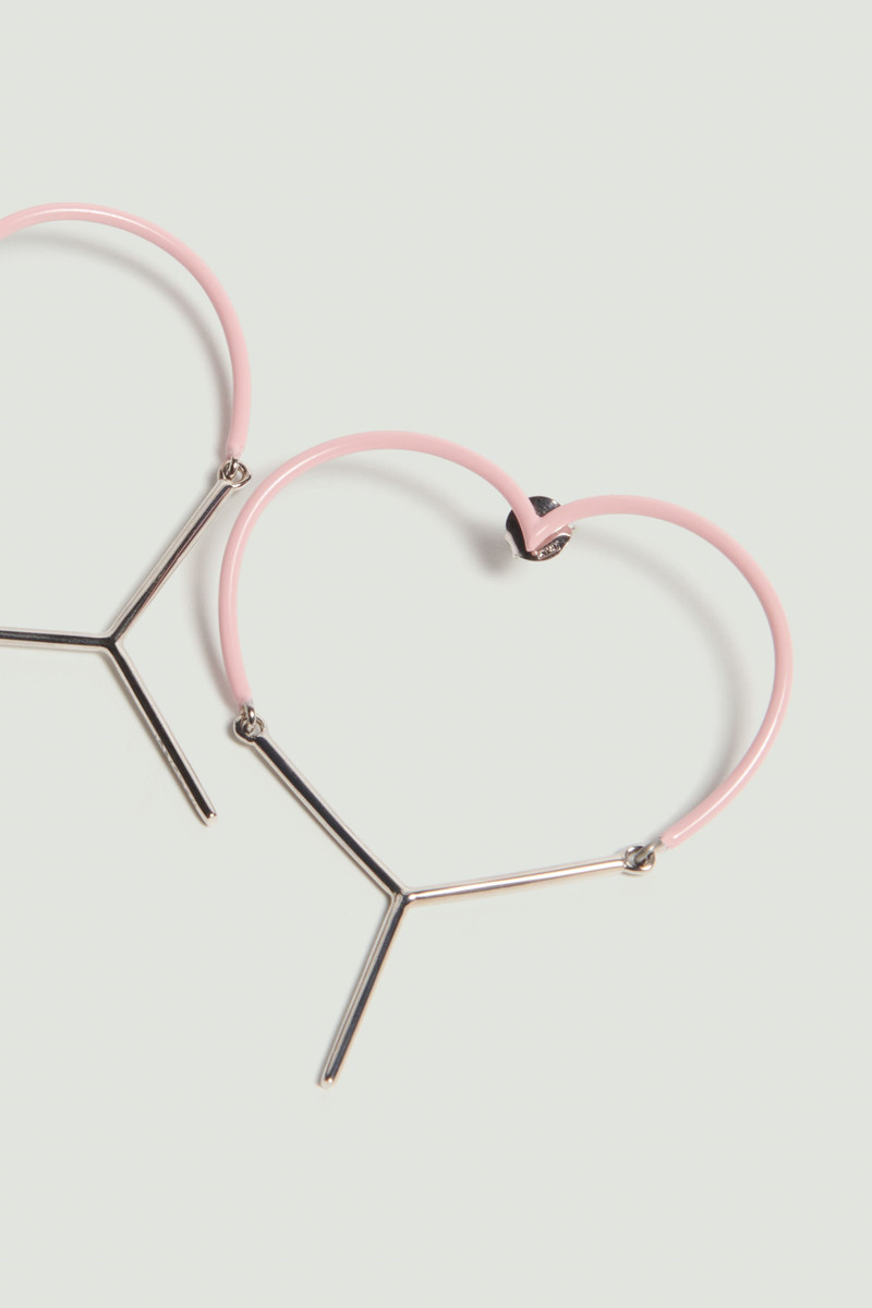 Mini Y Heart Earrings 4