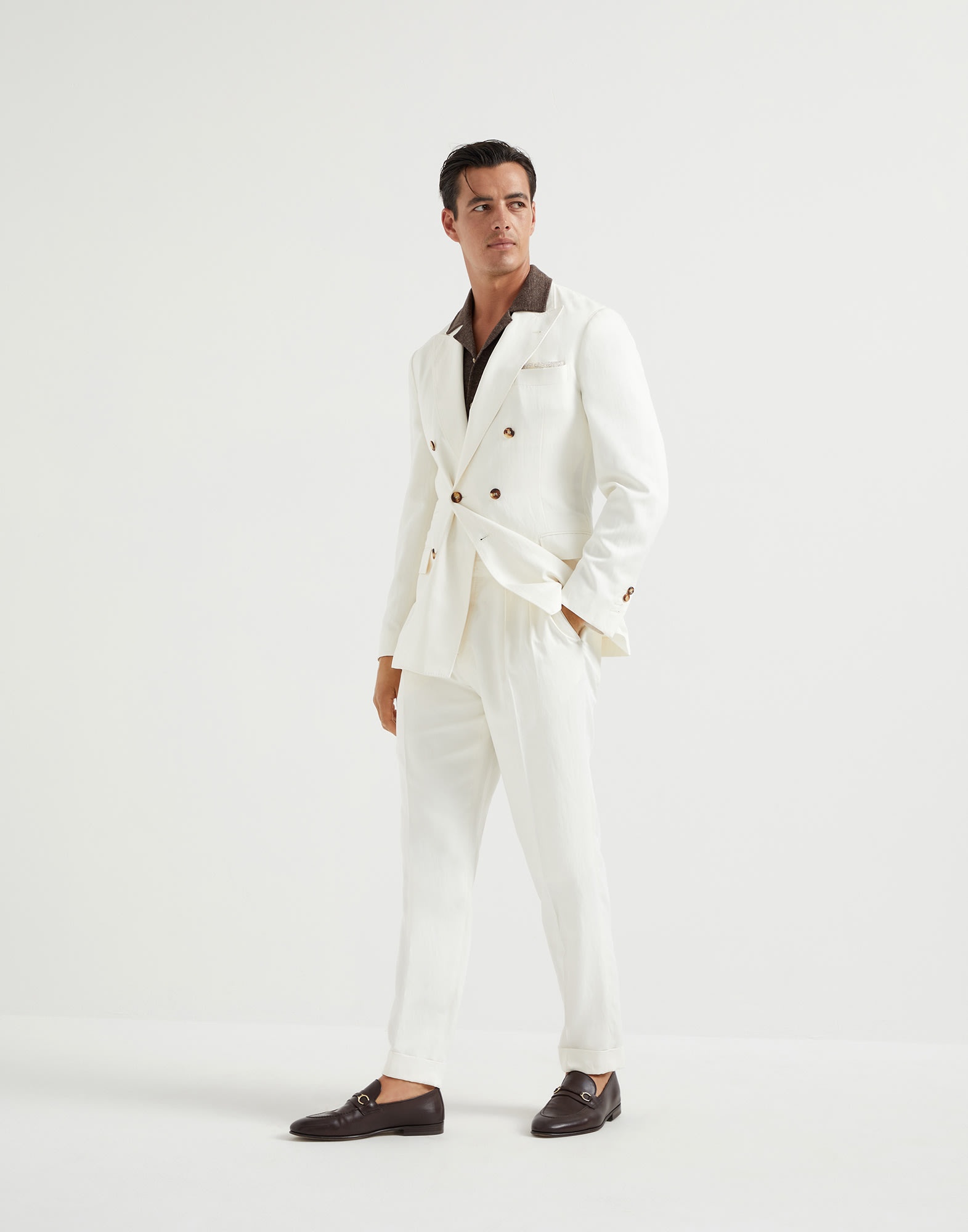 Linen and cotton short sleeve knit shirt - 5