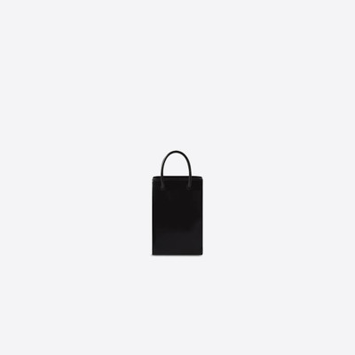 BALENCIAGA The Simpsons Tm & © 20th Television Mini Shopping Bag In Shiny Box Calfskin in Black outlook