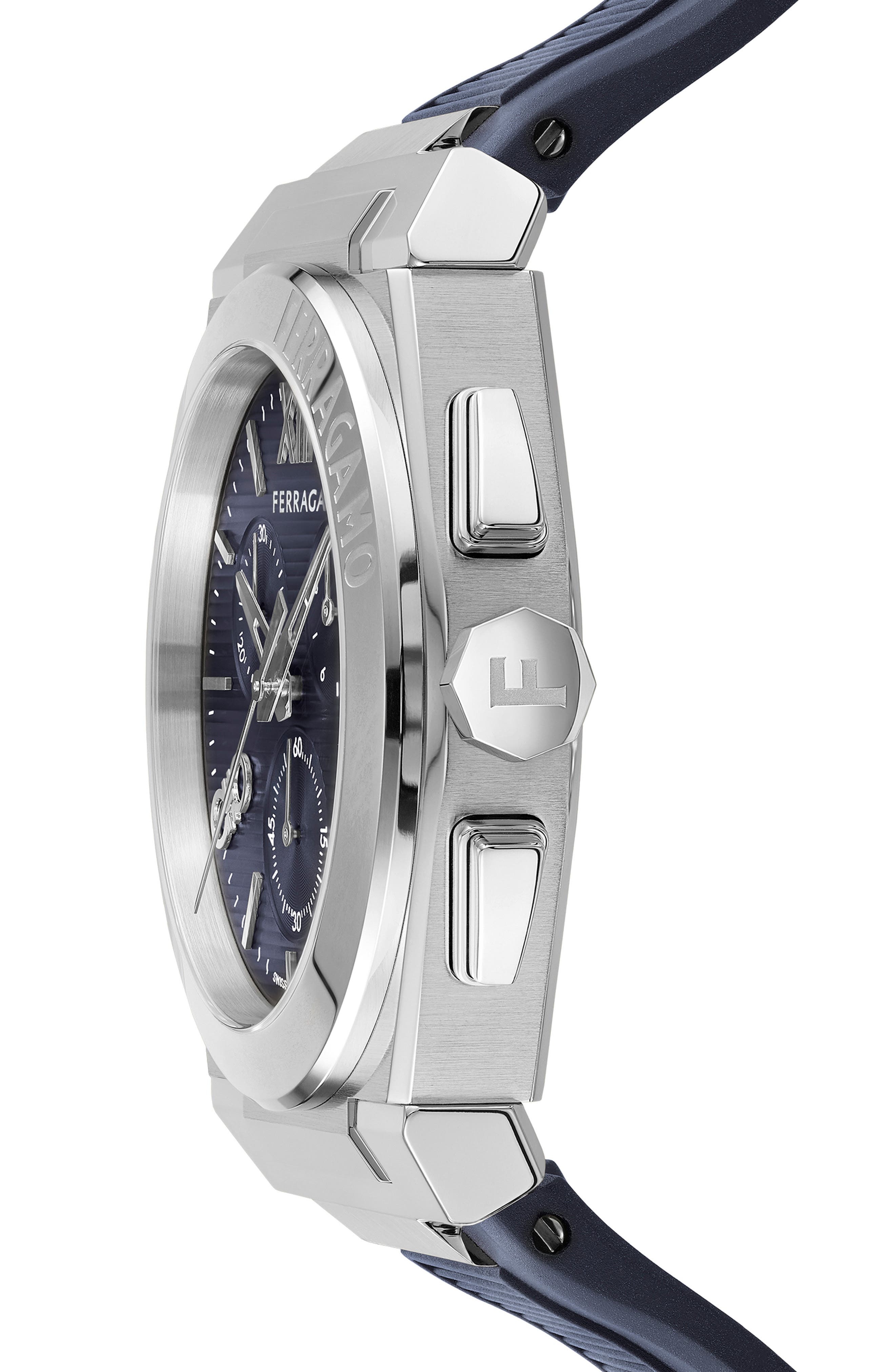 Vega Chronograph Silicone Strap Watch, 42mm - 4