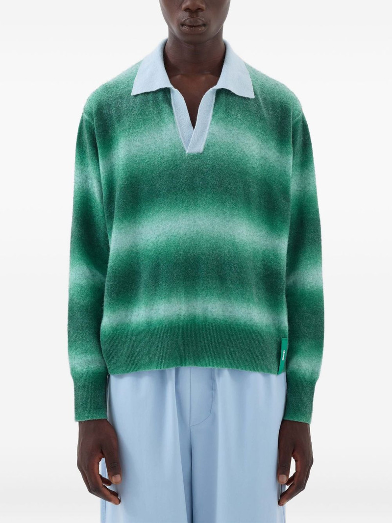 SUNNEI ombré polo-collar sweater outlook