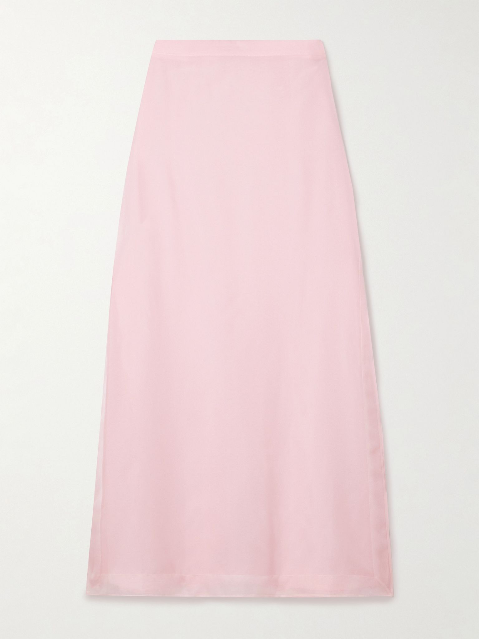 Linnie silk-organza maxi skirt Baby pink - 1