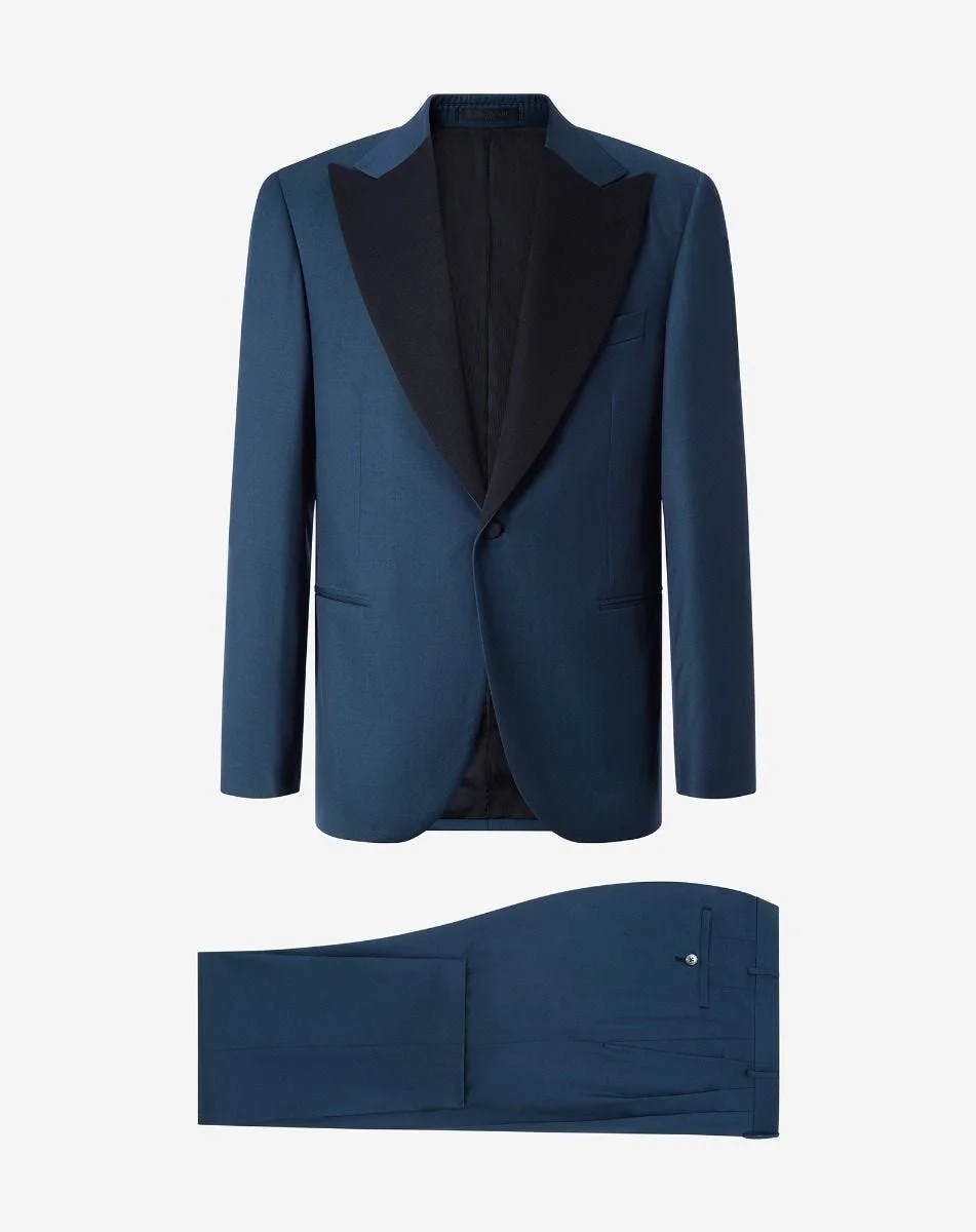 Sage green pure wool tuxedo - 1