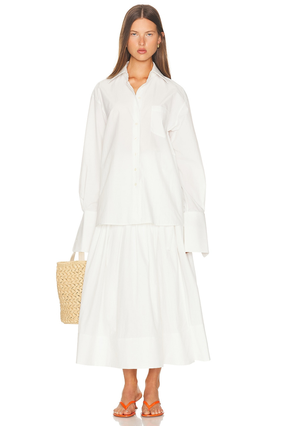 Classic Oversized Shirt in Tech Poplin - 4