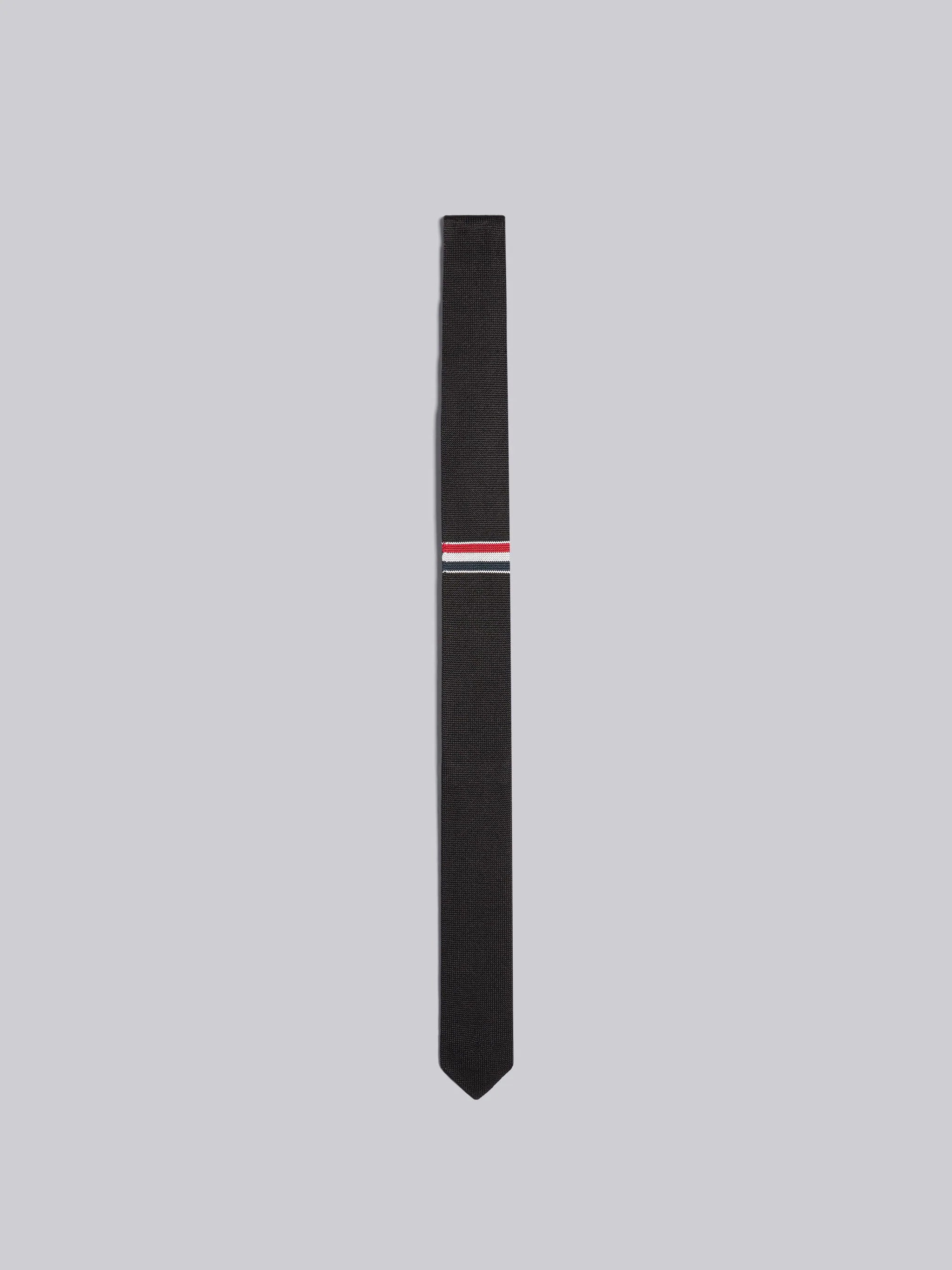 Double Face Silk Knit Jacquard Stripe Tie - 1