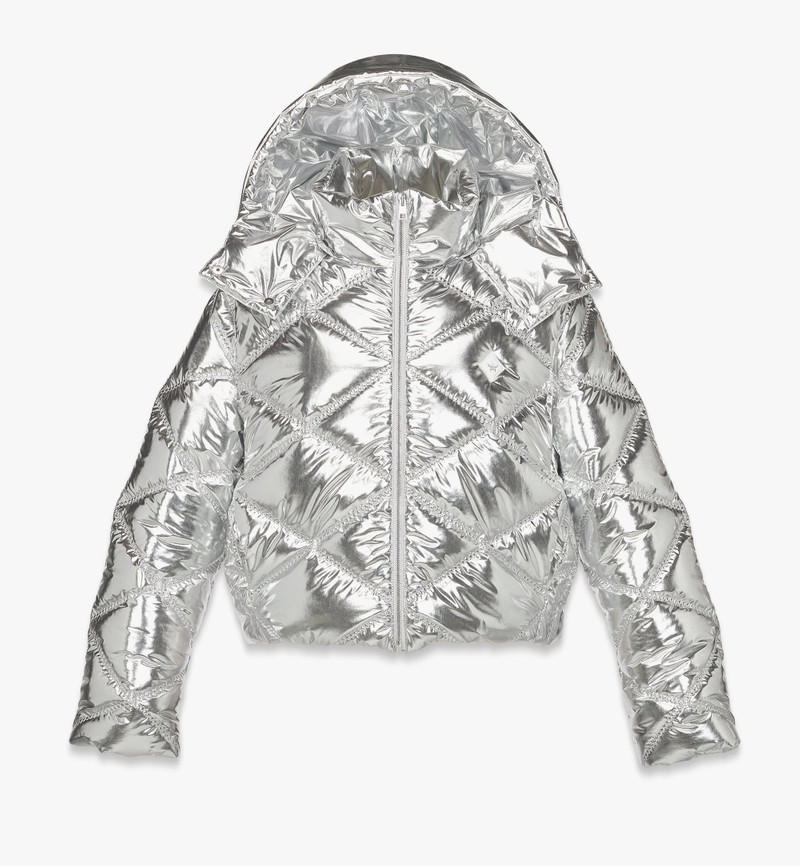 Après-Ski Quilted Puffer Jacket in Metallic Polyester 1
