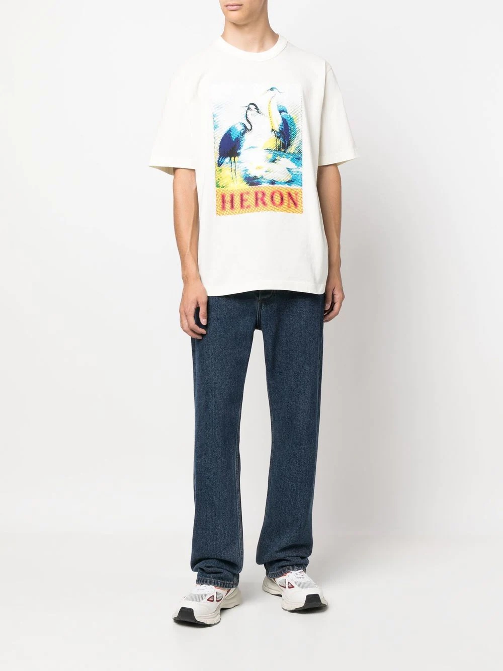 Heron-print cotton T-shirt - 3