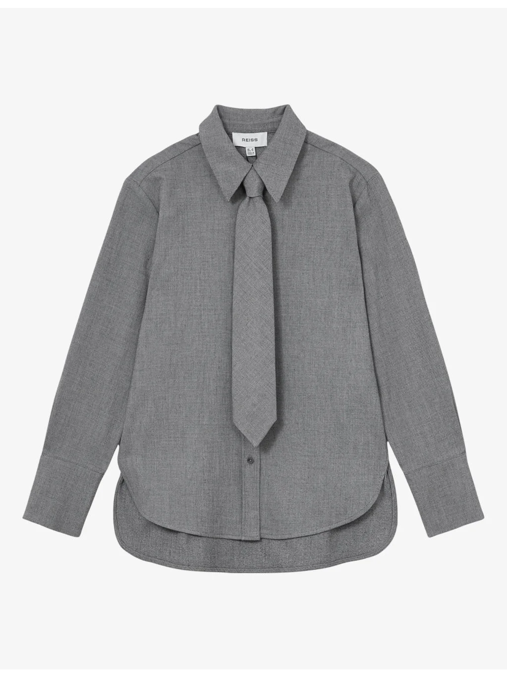 Rosaria Neck-Tie Stretch-Woven Shirt - 1
