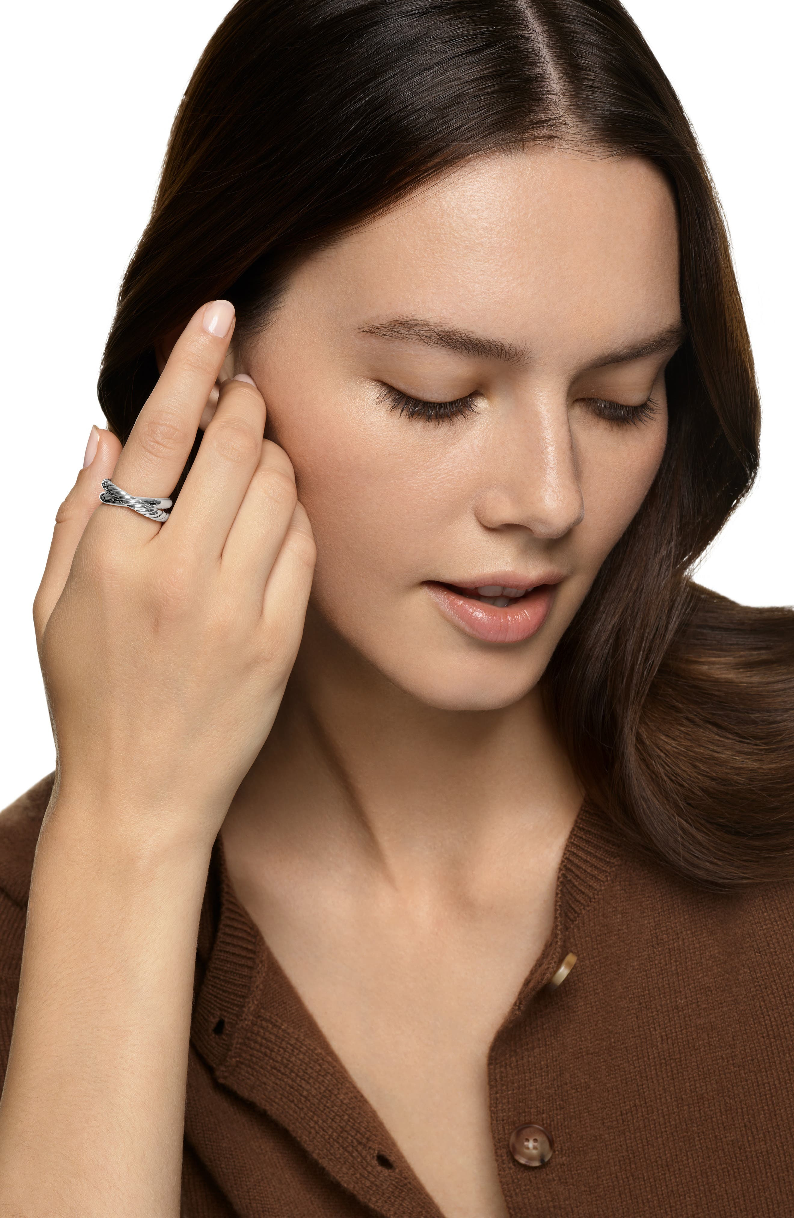 David Yurman Crossover Two Row Ring in Sterling Silver, 7.4mm at Nordstrom - 2