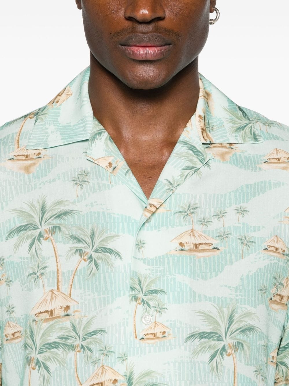 Repeat Palm Camp shirt - 5