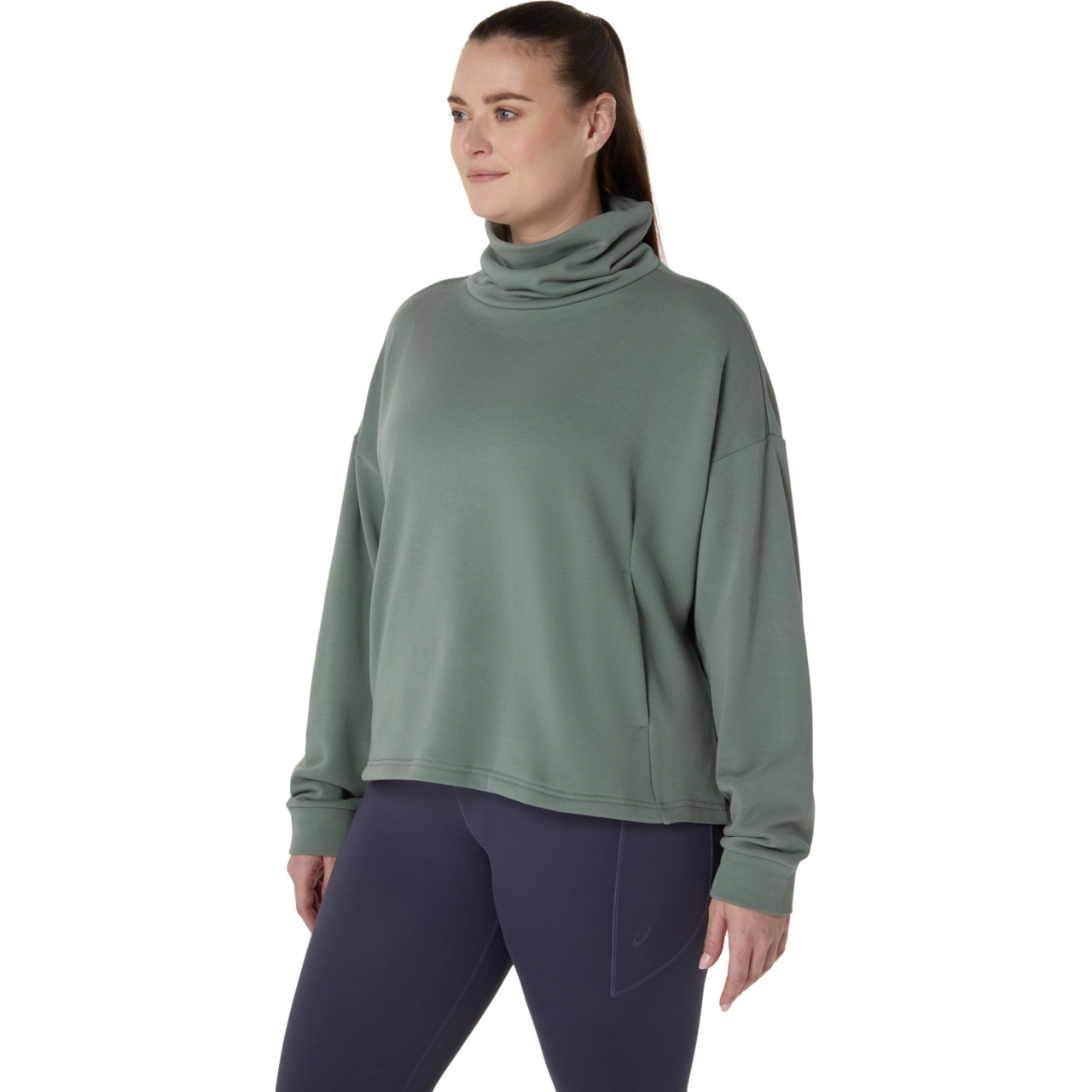 NAGINO FRENCH TERRY HIGH NECK TOP - 3