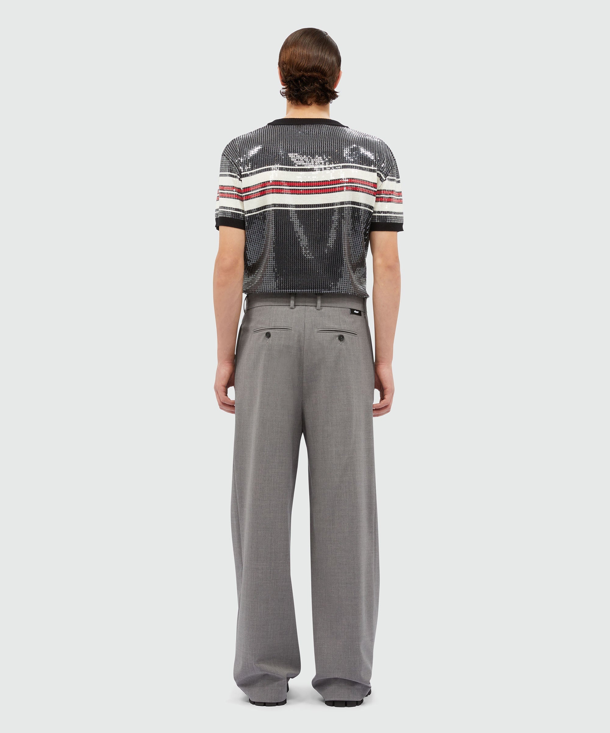 Gray virgin wool trousers - 3