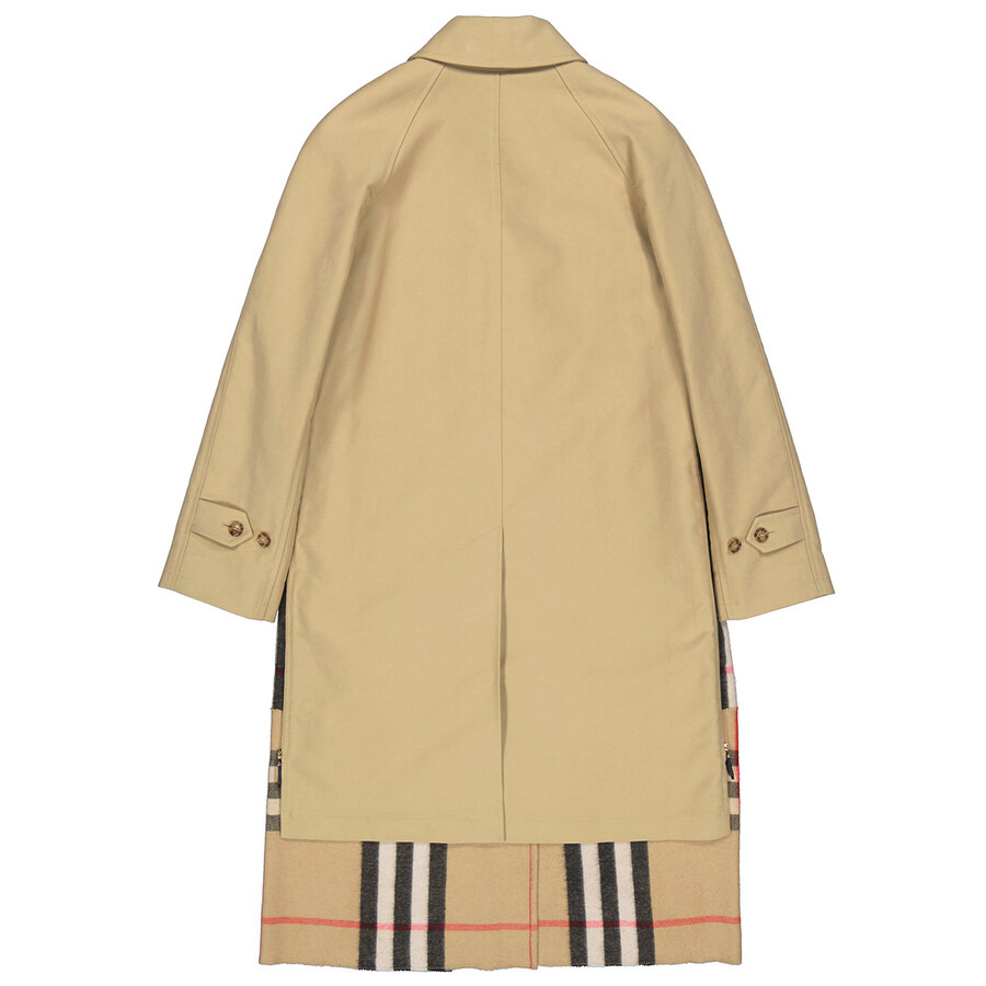 Open Box - Burberry Ladies Honey Cotton Gabardine Car Coat, Brand Size 6 (US Size 4) - 2