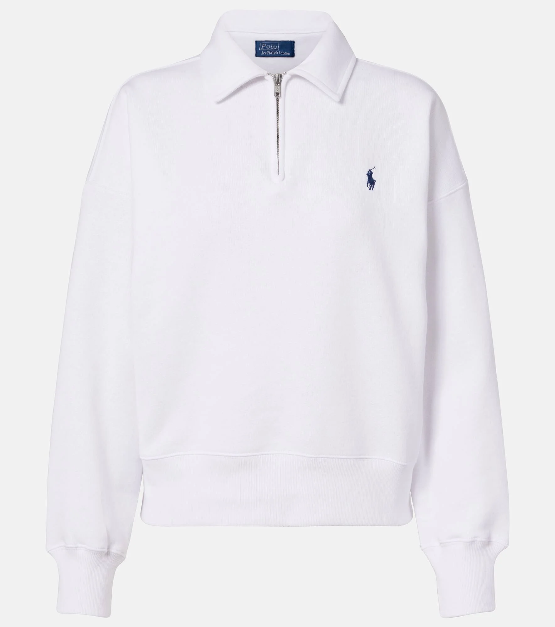 Cotton-blend jersey sweatshirt - 1