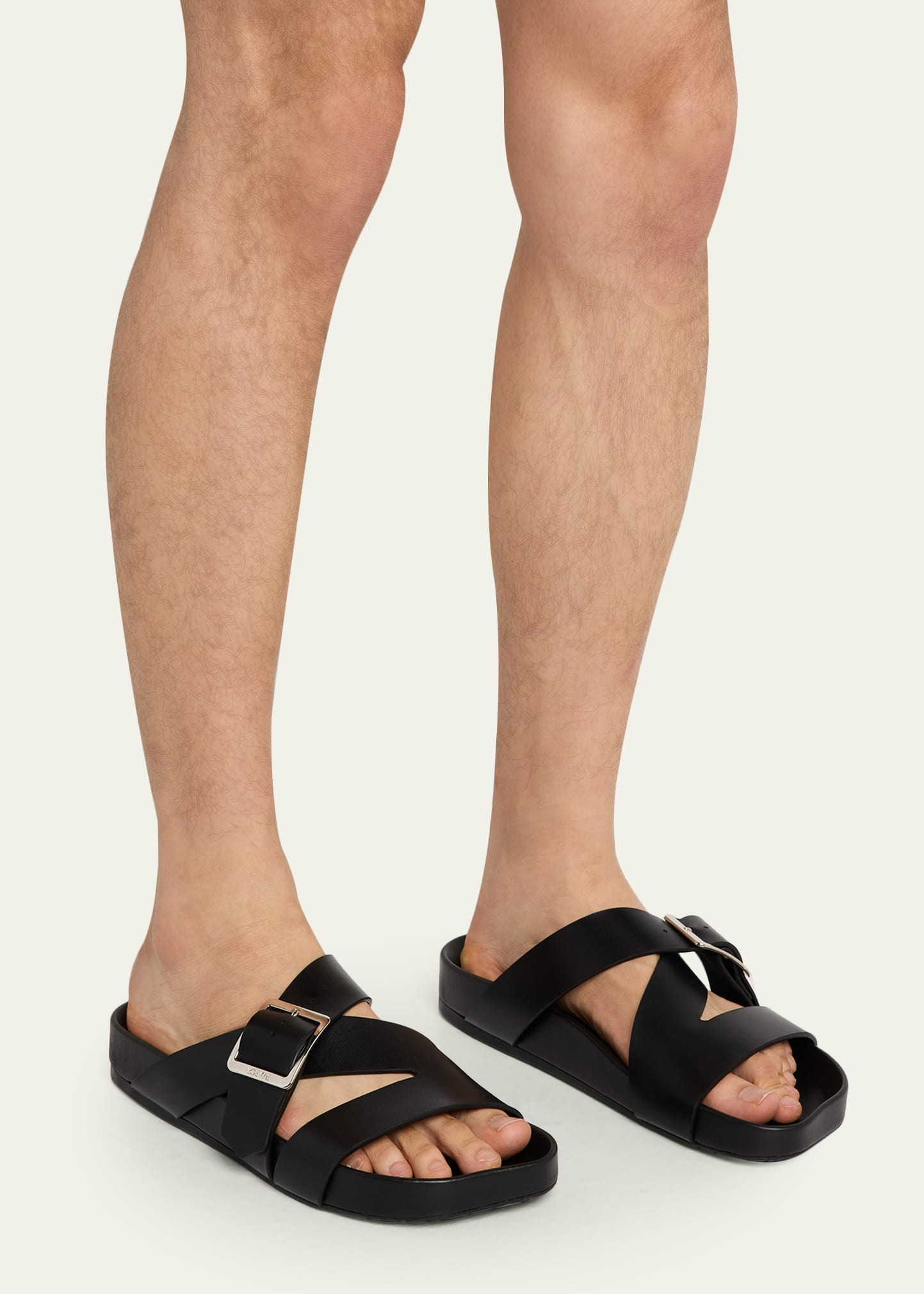 Men's Ease Calfskin Buckle Slide Sandals - 2
