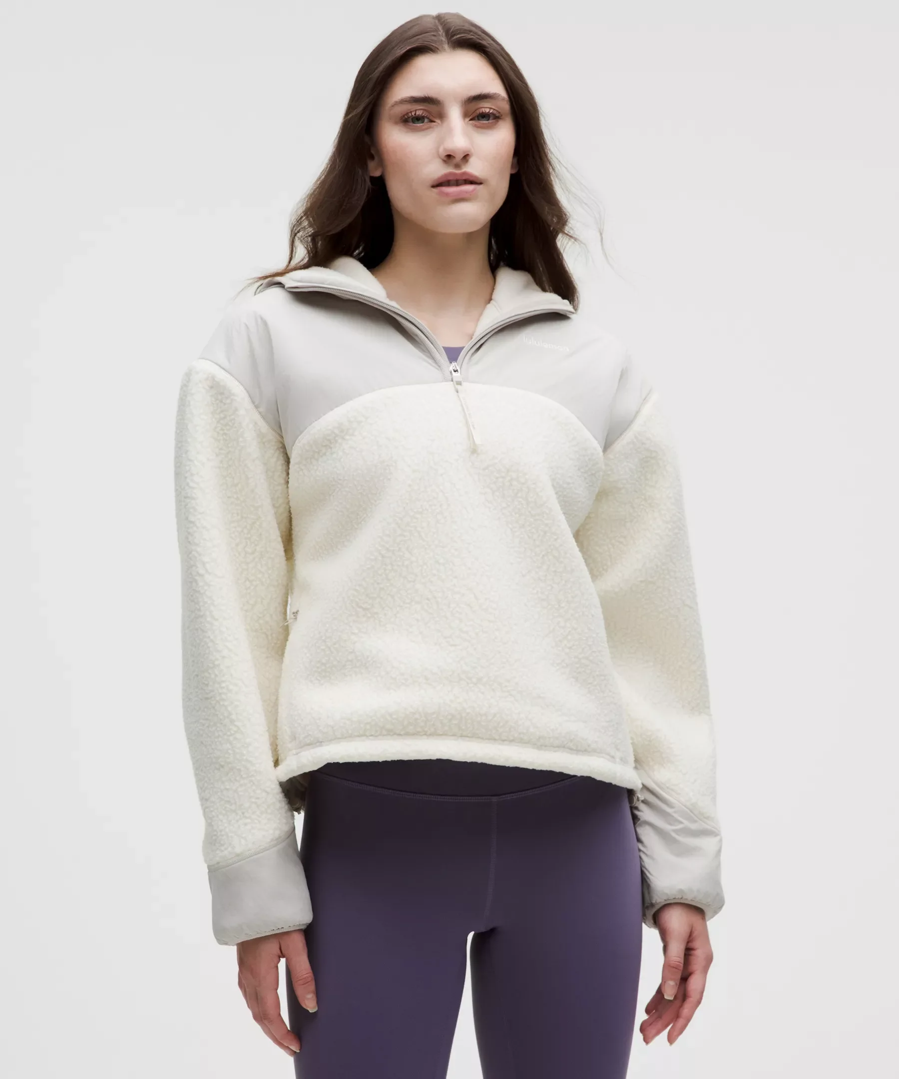 High-Pile Fleece Hooded Half Zip - 1